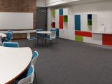 Interieur van Sporthal met kantine, douches en kleedruimten in Sportcentrum De Reiger