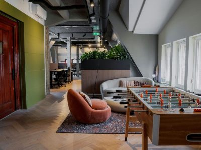 Interieur van Flexruimte begane grond in Kantoorverzamelgebouw Stationsplein